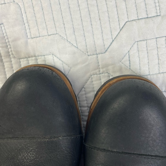 Sorel Joan of Arctic Mid Lace Up Wedge Black Leather Shearling Sz 8 - Picture 11 of 11